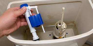 Ремонт впускного клапана унитаза
